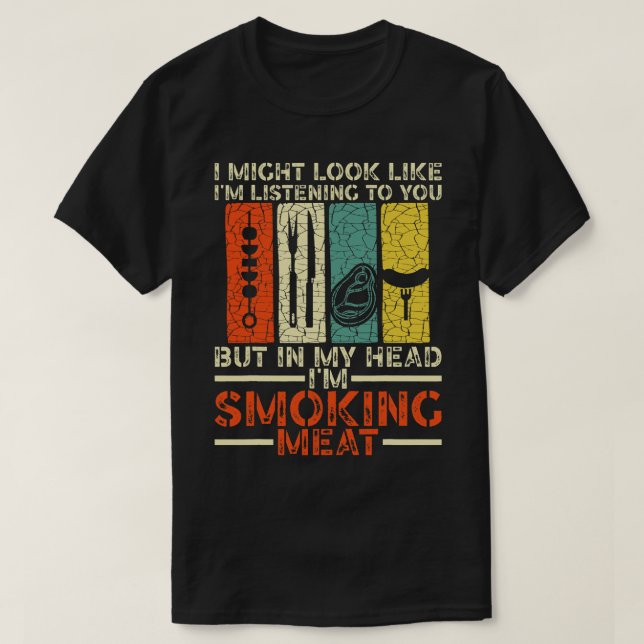 Camiseta Fumador de carne Bbq Fumador Grilling Griller Che (Diseño del anverso)