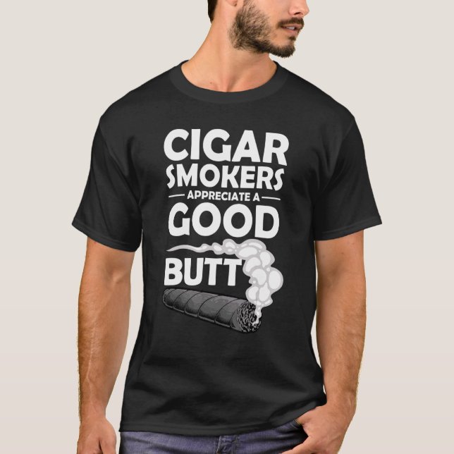 Camiseta Fumador de cigarros para hombres papá abuelo Humo  (Anverso)