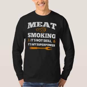 Camiseta Fumar carne no es asar con habilidad