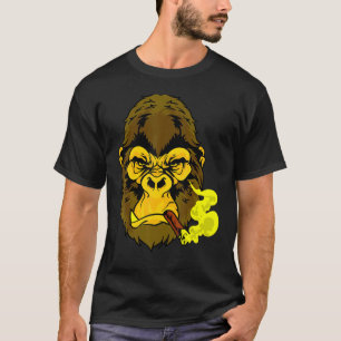 Camiseta Fumar cigarrillo significa lucir gorila amarillo p