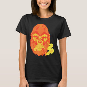 Camiseta Fumar cigarro significa lucir gorila Naranja para