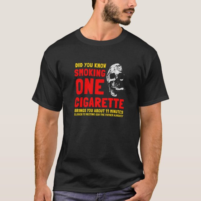 Camiseta fumar en contra del tabaco te acerca más a nuestro (Anverso)