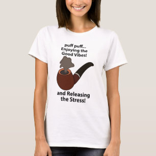 Camiseta Fumar en pipa Disfrutando de las buenas vibras Fum