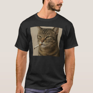 Camiseta Fumar gato Generación Z Meme Fumar gato