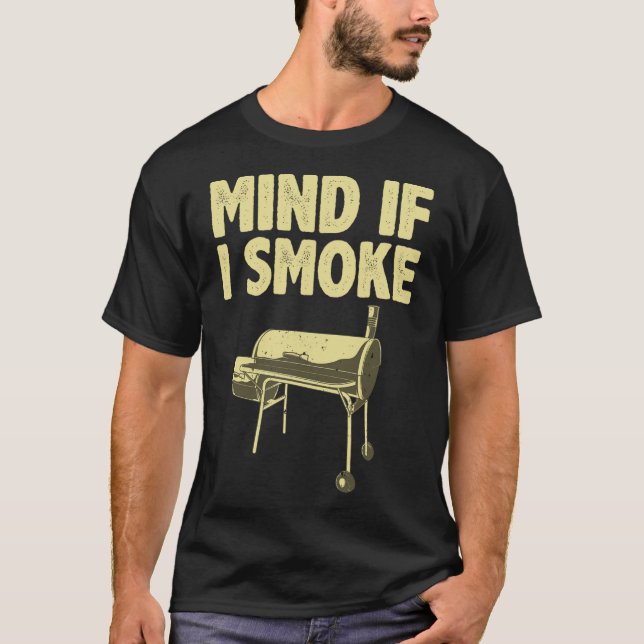 Camiseta Fumar Para Hombres Papá Gritando Carne Bbq Comida  (Anverso)