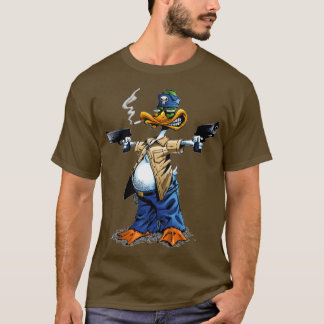 Camiseta Fumar pato con un arma
