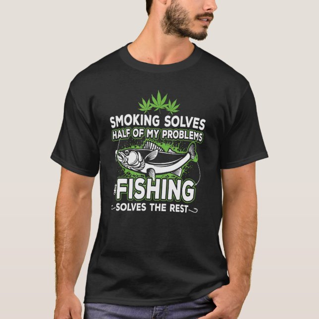 Camiseta Fumar Resuelve La Mayoría De Mis Problemas La Pesc (Anverso)