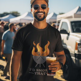 Camiseta Fumaría esas herramientas de parrilla tipografía