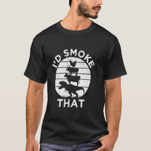 Camiseta Fumaría Ese Pollo De Verano Divertido Cerdo Terner