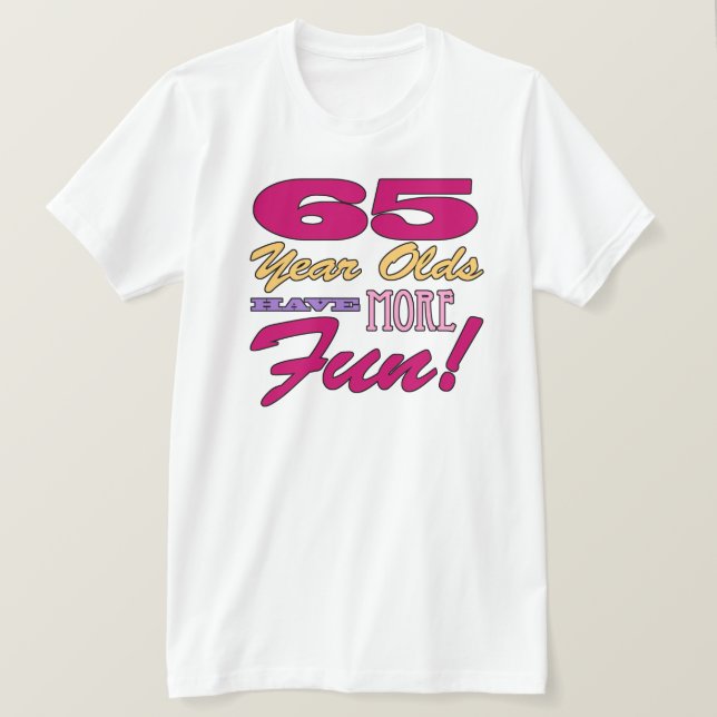 Camiseta Fun 65 cumpleaños (Anverso del diseño)