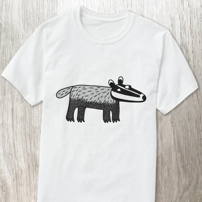 Camiseta Fun Badger (Fun badger cartoon t-shirt for wildlife lovers)