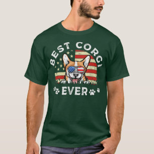 Camiseta Fun Best Corgi Ever American Flag 4th Of July 