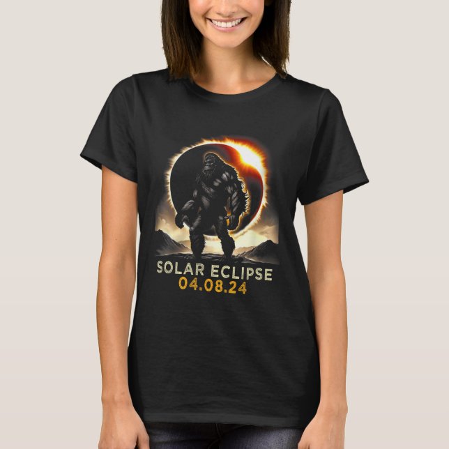 Camiseta Fun Bigfoot Total Solar Eclipse 4.08.2024 (Anverso)