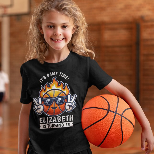 Camiseta Fun Birthday Boy with Basketball Theme (Subido por el creador)