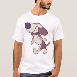 Camiseta Fun Brown Y Cream Cartoon Dog Walking