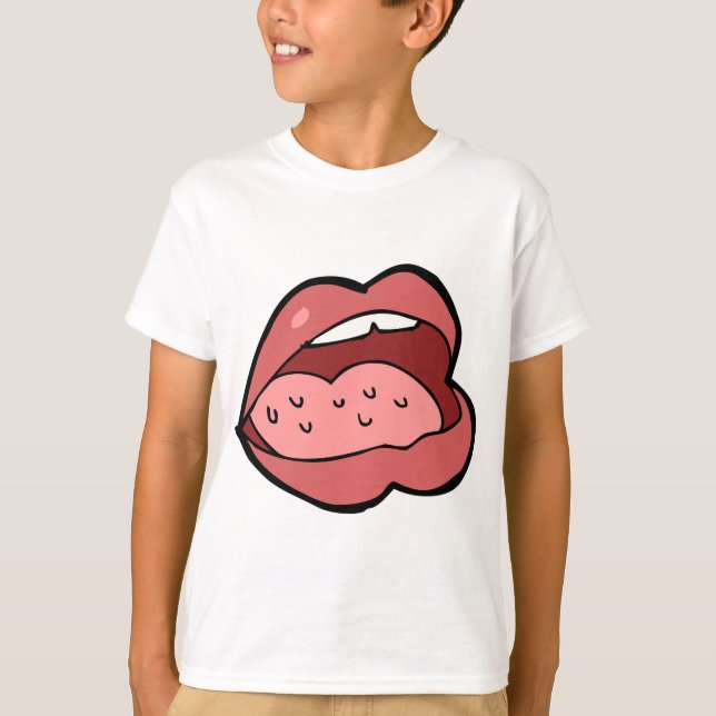 Camiseta Fun Cartoon Open Mouth and Lips (Anverso)