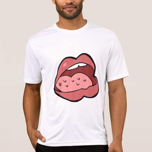 Camiseta Fun Cartoon Open Mouth and Lips (Anverso)