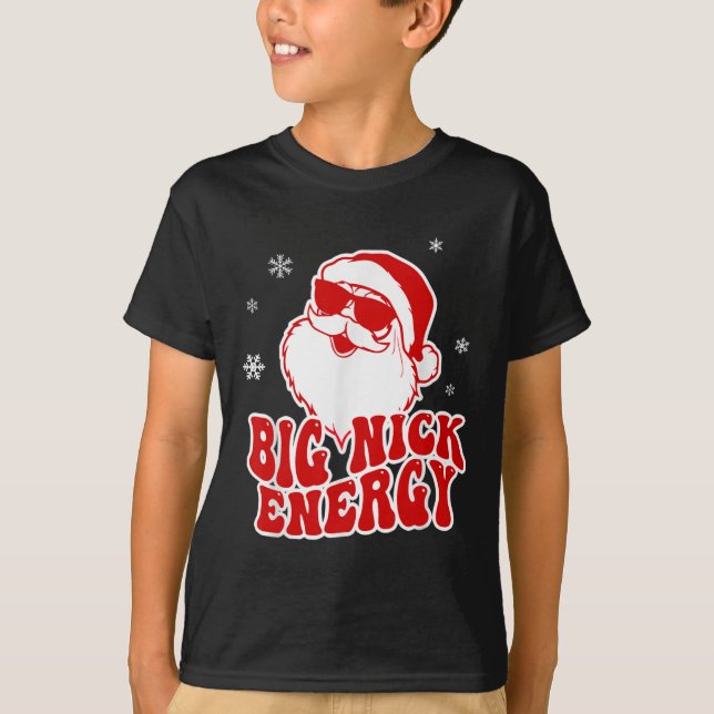 Camiseta Fun Christmas Big Nick Energy Santa Naughty Adult  (Anverso)