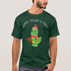Camiseta Fun Christmas Holiday Pun Dinosaur TRe Happy RawrA