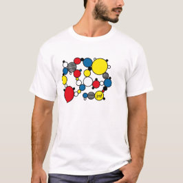 Camiseta fun colour circles mondrian style