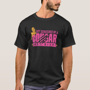 Camiseta Fun Cougar Scratch Anoche Beber Cita De T Sh