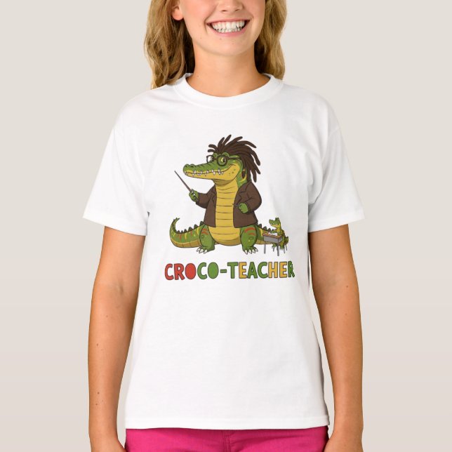 Camiseta Fun de clase de Croco-Teacher (Anverso)