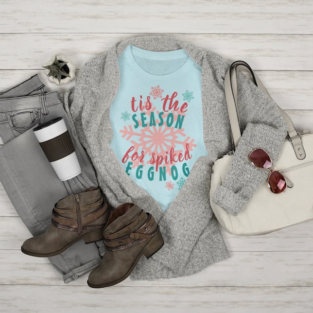 Camiseta Fun December Winter Season Eggnog Cita Word Art (Subido por el creador)