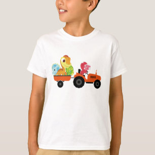 Camiseta Fun DINO tractor de dinosaurio Farm School Niño de