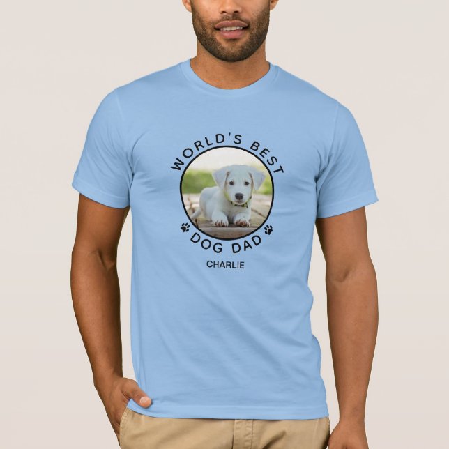 Camiseta Fun Dog Photo Name Black Paw Impresiones Personali (Anverso)