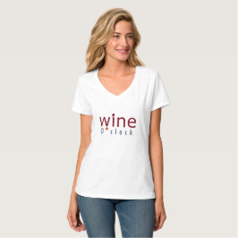 Camiseta Fun elegante "Wine O'clock" Grape and Wine Drop Ar