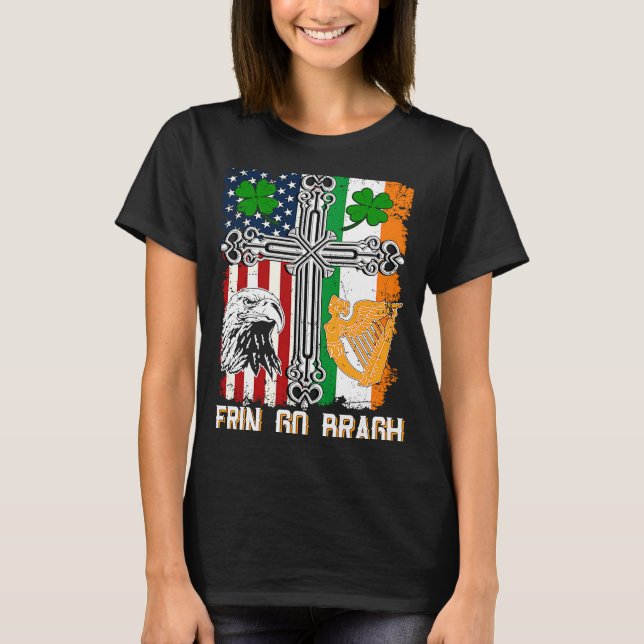 Camiseta Fun Erin Go Bragh St Patricks Day Irish American F (Anverso)