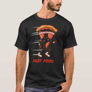 Camiseta Fun Fast Food Pizza Corriendo Sneakers Hung