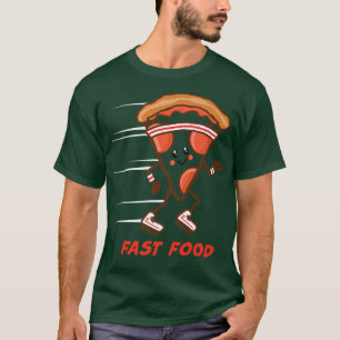 Camiseta Fun Fast Food Pizza Corriendo Sneakers Hung