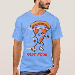 Camiseta Fun Fast Food Pizza Corriendo Sneakers Hung