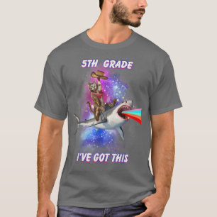 Camiseta Fun Fifth Grade School Ive Got This Cute Cat Shark