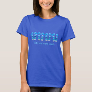 Camiseta Fun Flip Flops Llévame al arte de verano en la pla