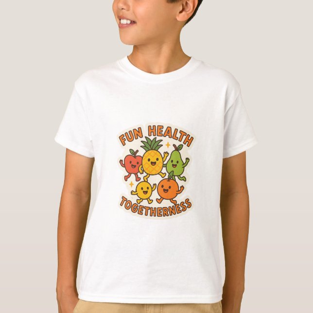 Camiseta Fun Fruit Dance Party T-Shirt – Celebrate Health (Anverso)