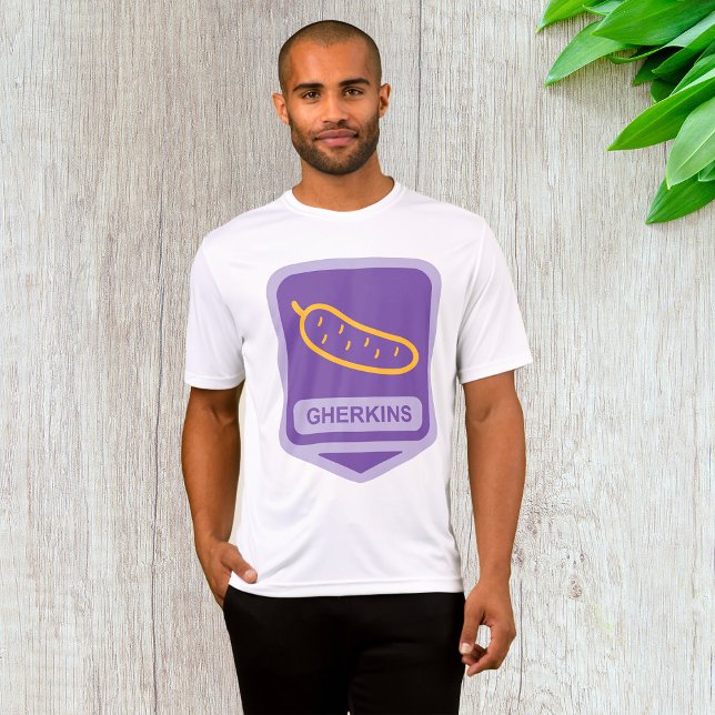 Camiseta Fun Gherkin Pickle Icon Purple and Yellow (Subido por el creador)