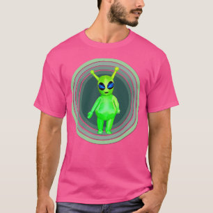 Camiseta Fun Green Alien Martian Saludo extra terrestre