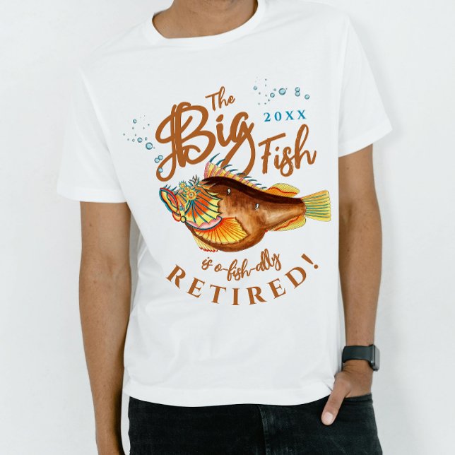 Camiseta Fun Guay Terracota Brown Gran Fish Abuelo Retiro (Subido por el creador)