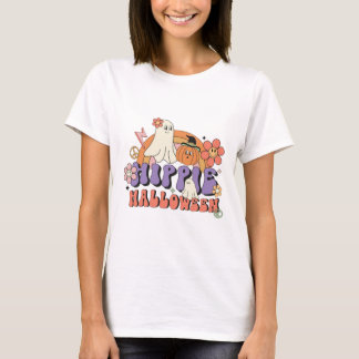 Camiseta Fun Halloween Designs Hippie Halloween Retro