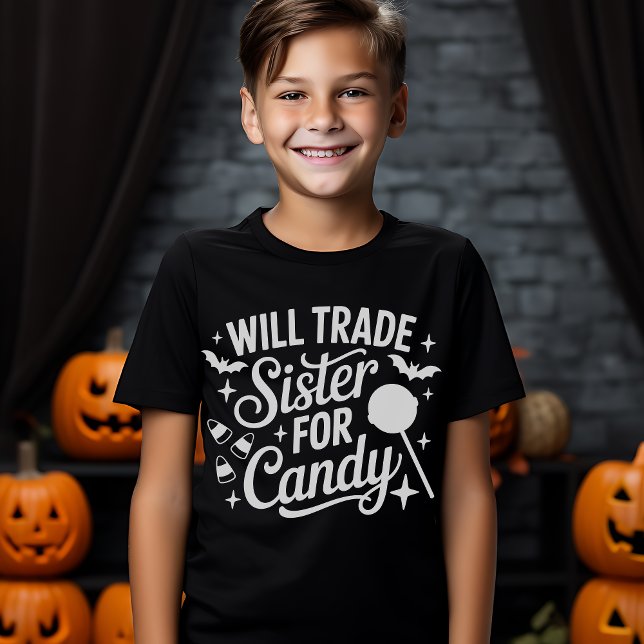 Camiseta Fun Halloween Gift - Will Trade Sister for Candy (Subido por el creador)