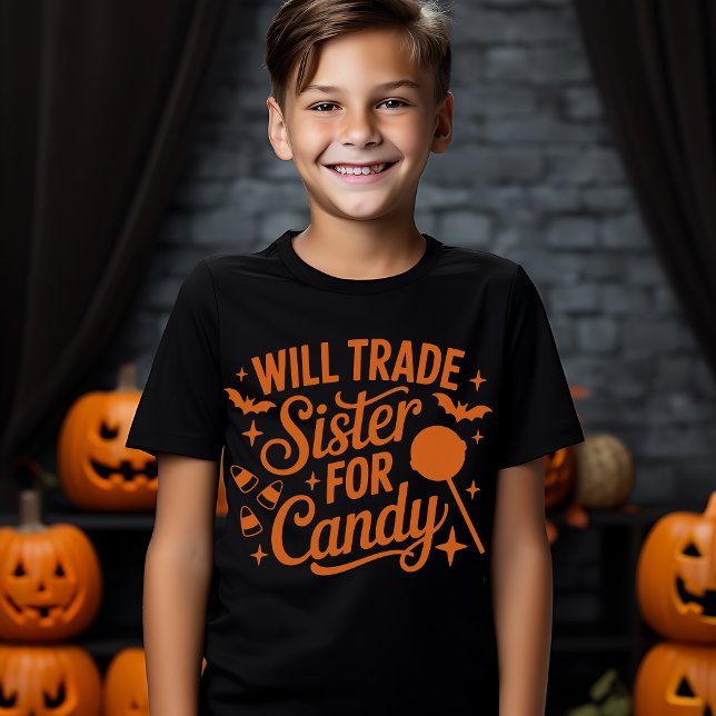Camiseta "Fun Halloween Gift - Will Trade Sister for Candy (Subido por el creador)