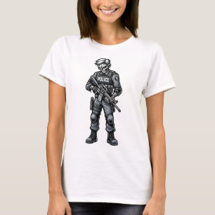 Camiseta Fun Halloween Tactical Zombie Asombrosa Oficina de