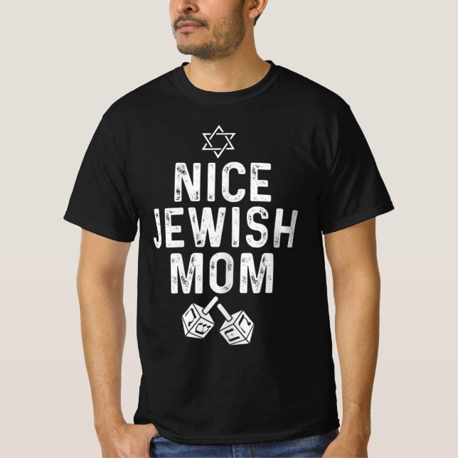 Camiseta Fun Hanukkah Dreidel Star Para Una Buena Madre Jud (Anverso)