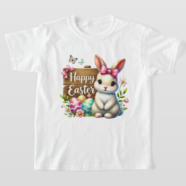 Camiseta Fun Happy Easter bunny girls  (Distribución)