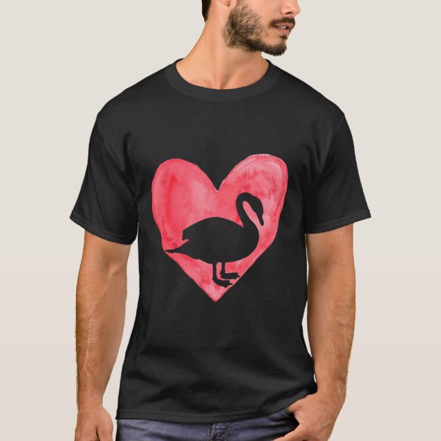 Camiseta Fun Heart Goose Duck Bird Lover Animal Valentines (Anverso)
