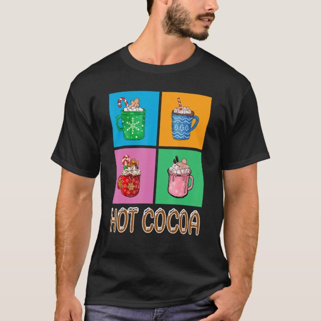 Camiseta Fun Hot Cocoa Holiday Graphic Design (Anverso)