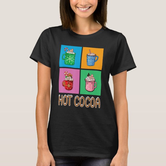 Camiseta Fun Hot Cocoa Holiday Graphic Design (Anverso)
