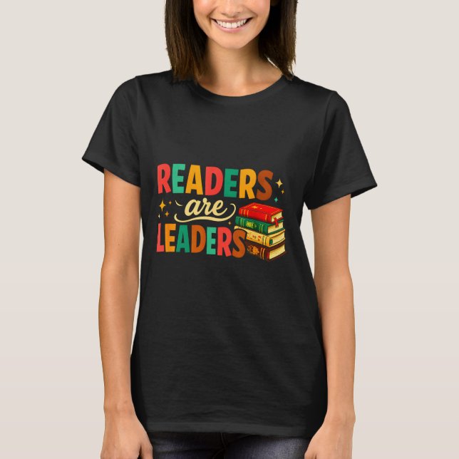 Camiseta Fun inspiring readers are leaders book lovers (Anverso)
